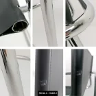 Karrige për Sallë Konferencash ose Mbledhjesh në Lëkurë të Zezë dhe Metal – Cirillo3/4 Viadurini