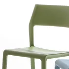 Karrigia e dhomës së ngrënies të pirgshme në polipropilen me ngjyra, 4 copë - Abelia Viadurini