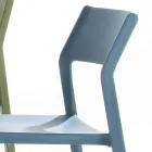 Karrigia e dhomës së ngrënies të pirgshme në polipropilen me ngjyra, 4 copë - Abelia Viadurini