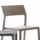 Karrigia e dhomës së ngrënies të pirgshme në polipropilen me ngjyra, 4 copë - Abelia Viadurini