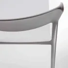 Karrigia e dhomës së ngrënies të pirgshme në polipropilen me ngjyra, 4 copë - Abelia Viadurini