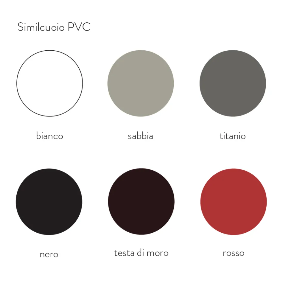 Karrige metalike e dhomës së ngrënies, e mbuluar me lëkurë imituese, 4 copë - Nadia Viadurini