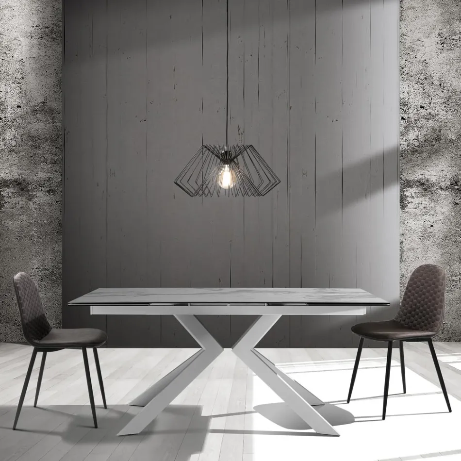 Karrige e dhomës së ngrënies me mikrofibër dhe metal të zi Mat 4 copë - Jake Viadurini