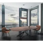 Karrige e dhomës së ngrënies në lëkurë me efekt të vjetëruar 2 copë - Garbina Viadurini