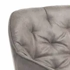 Karrige e dhomës së ngrënies në lëkurë me efekt të vjetëruar 2 copë - Garbina Viadurini