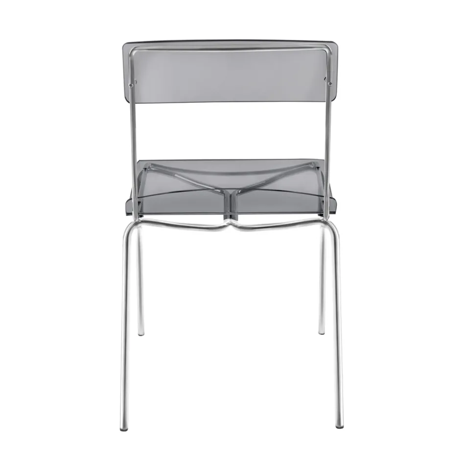 Karrige e dhomës së ngrënies me pleksiglas Prodhuar në Itali 2 Copë - Charlotte Viadurini