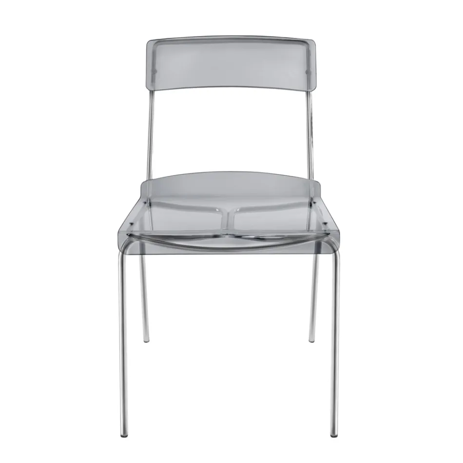 Karrige e dhomës së ngrënies me pleksiglas Prodhuar në Itali 2 Copë - Charlotte Viadurini