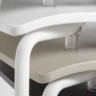 Karrigia e dhomës së ngrënies në polipropilen me bazë metali, 4 copë - Alina Viadurini