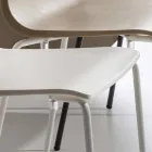 Karrigia e dhomës së ngrënies në polipropilen me bazë metali, 4 copë - Alina Viadurini