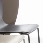 Karrigia e dhomës së ngrënies në polipropilen me bazë metali, 4 copë - Alina Viadurini