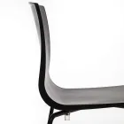 Karrigia e dhomës së ngrënies në polipropilen me bazë metali, 4 copë - Alina Viadurini