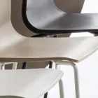 Karrigia e dhomës së ngrënies në polipropilen me bazë metali, 4 copë - Alina Viadurini