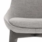 Karrige e dhomës së ngrënies me pëlhurë me bazë druri të prodhuar në Itali - kokosit Viadurini