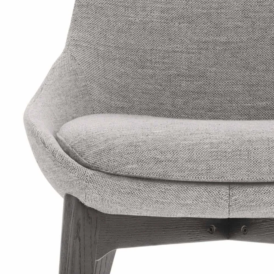 Karrige e dhomës së ngrënies me pëlhurë me bazë druri të prodhuar në Itali - kokosit Viadurini