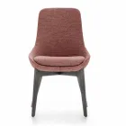 Karrige e dhomës së ngrënies me pëlhurë me bazë druri të prodhuar në Itali - kokosit Viadurini