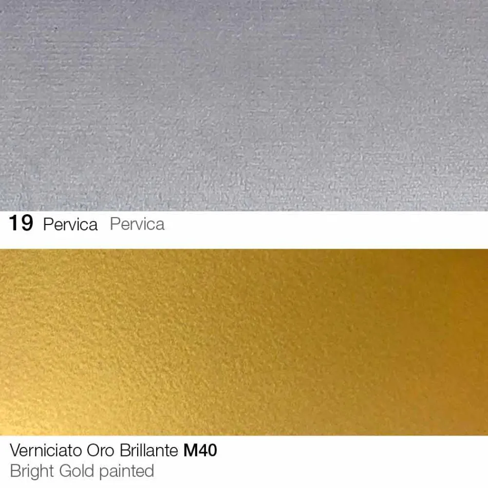 Karrige e dhomës së ngrënies me pëlhurë me këmbë ari prodhuar në Itali - Marchesi Viadurini