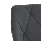 Karrige e dhomës së ngrënies me pëlhurë dhe metal të artë 4 copë - Smeralda Viadurini