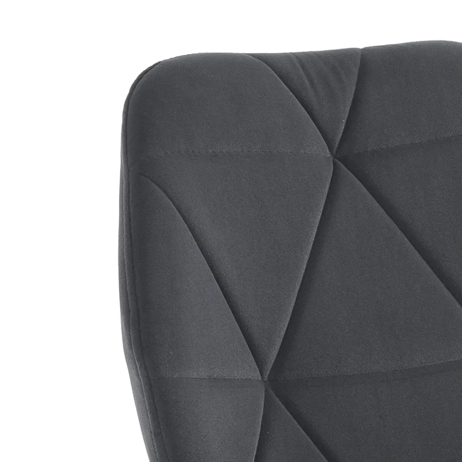 Karrige e dhomës së ngrënies me pëlhurë dhe metal të artë 4 copë - Smeralda Viadurini