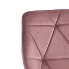 Karrige e dhomës së ngrënies me pëlhurë dhe metal të artë 4 copë - Smeralda Viadurini