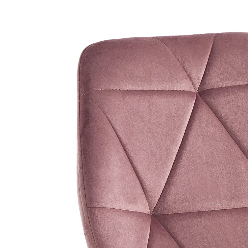 Karrige e dhomës së ngrënies me pëlhurë dhe metal të artë 4 copë - Smeralda Viadurini