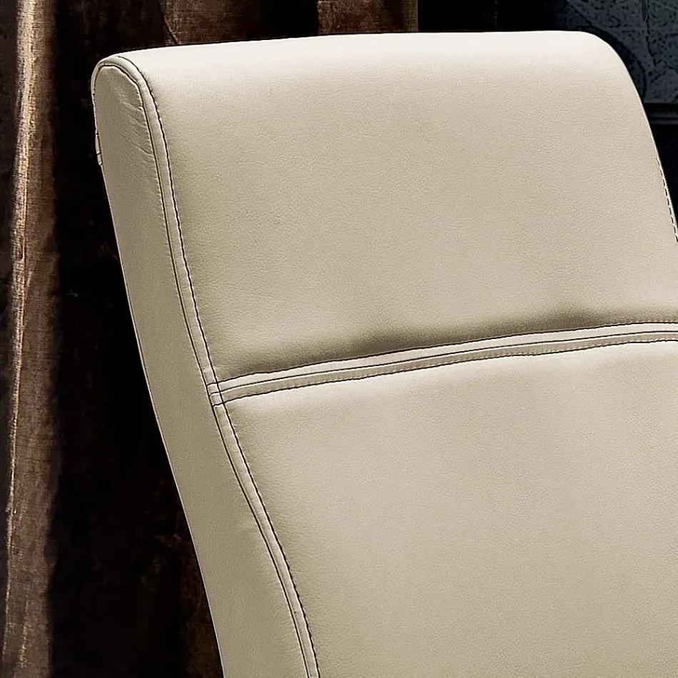 Karrige moderne e dhomës së ngrënies prej lëkure eko e prodhuar në Itali, Luigina Viadurini