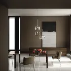 Karrige e dhomës së ngrënies e mbuluar me lëkurë ekologjike Prodhuar në Itali - Giulia Viadurini