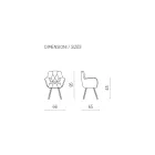 Karrige e Dhomës së ngrënies në Strukturë Metal Ecoleather 2 Copë - Delpiero Viadurini