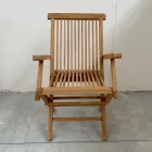 Karrige e palosshme e jashtme prej tik me mbështetëse krahësh – Yggdrasil Viadurini