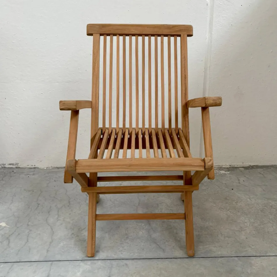 Karrige e palosshme e jashtme prej tik me mbështetëse krahësh – Yggdrasil Viadurini