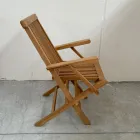 Karrige e palosshme e jashtme prej tik me mbështetëse krahësh – Yggdrasil Viadurini