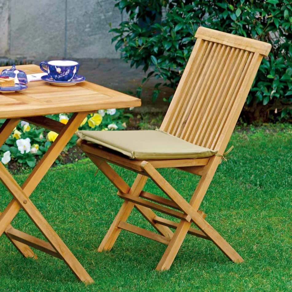 Karrige e palosshme e kopshtit e bërë nga dru tik - e ndritshme Viadurini