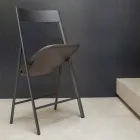 Karrige e palosshme prej metali dhe druri lisi 2 copë e prodhuar në Itali - Roberta Viadurini