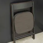 Karrige e palosshme prej metali dhe druri lisi 2 copë e prodhuar në Itali - Roberta Viadurini