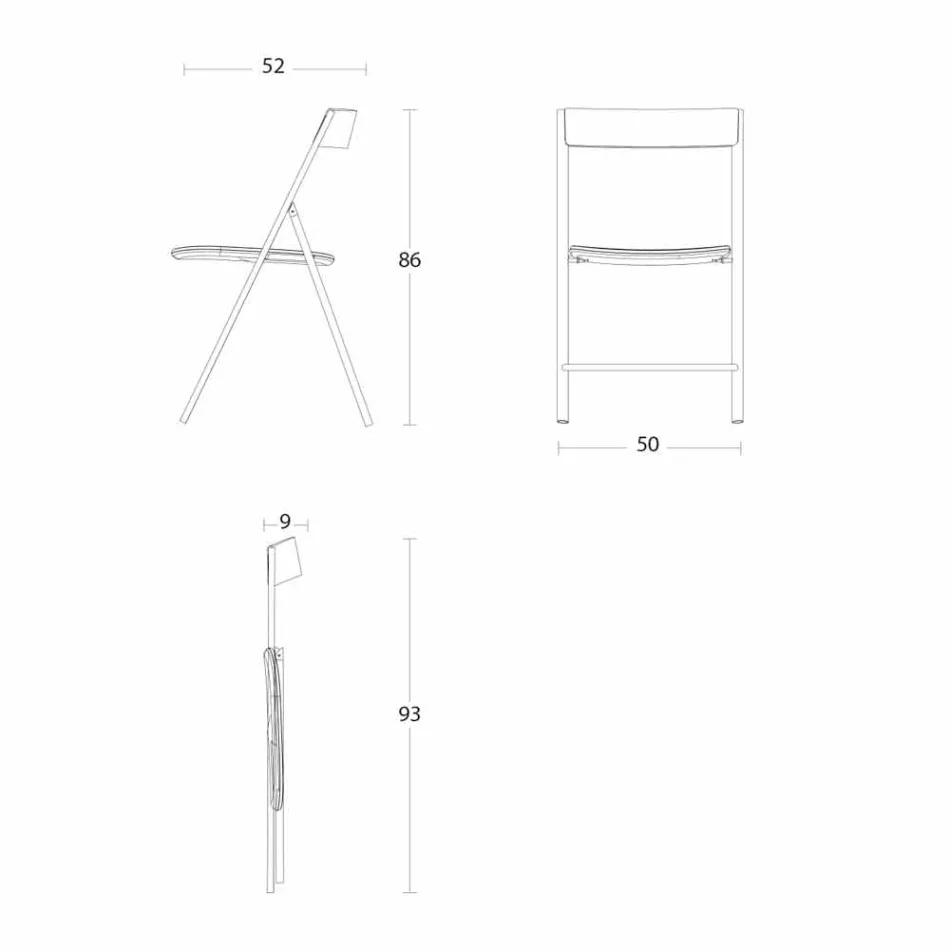 Karrige e palosshme prej metali dhe druri lisi 2 copë e prodhuar në Itali - Roberta Viadurini