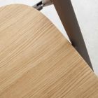 Karrige metalike e palosshme dhe sedilje dhe mbështetëse në dru lisi 2 copë - Roberta Viadurini