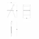 Karrige metalike e palosshme dhe sedilje dhe mbështetëse në dru lisi 2 copë - Roberta Viadurini