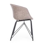 Kolltukë karrige në çelik të bardhë ose të zi dhe Ecoleather Vintage - Gongo Viadurini