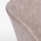 Kolltukë karrige në çelik të bardhë ose të zi dhe Ecoleather Vintage - Gongo Viadurini