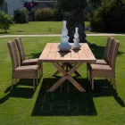 Karrige darke në natyrë në bastun prej palme kacavjerrëse dhe pëlhurë sintetike të endur, 2 copë - Yves Viadurini