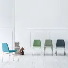 Karrige Fine Fabric me Baze Metal Prodhuar në Itali, 2 Copë - Molde Viadurini