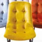 Karrigia e dhomës së ngrënies me tapiceri prej kadifeje, rezistente ndaj njollave, 4 copë - Kylie Viadurini