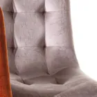 Karrigia e dhomës së ngrënies me tapiceri prej kadifeje, rezistente ndaj njollave, 4 copë - Kylie Viadurini