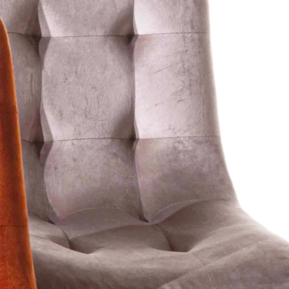 Karrigia e dhomës së ngrënies me tapiceri prej kadifeje, rezistente ndaj njollave, 4 copë - Kylie Viadurini