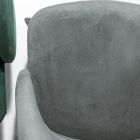 Karrige e veshur me kadife me bazament në metal të pikturuar me të zezë, 2 copë - Havana Viadurini
