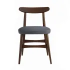 Karrige e dhomës së ngrënies me susta në dru të fortë Prodhuar në Itali - Salicornia Viadurini