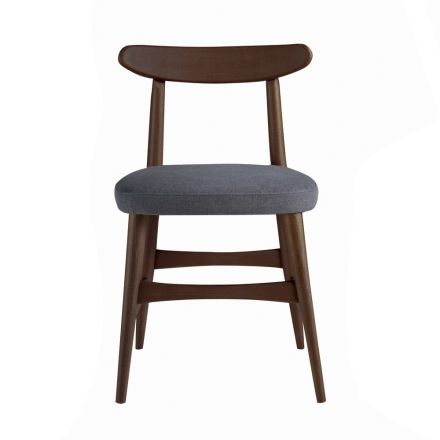 Karrige e dhomës së ngrënies me susta në dru të fortë Prodhuar në Itali - Salicornia Viadurini