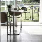 Karrige e dhomës së ngrënies prej druri dhe metali Prodhuar në Itali 2 Copë - Saffia Viadurini