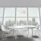 Karrige e dhomës së ngrënies prej lëkure, polipropileni dhe metali 2 copë - Renella Viadurini