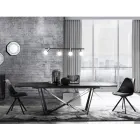 Karrige e dhomës së ngrënies prej lëkure sintetike dhe polipropilen 4 copë - Shakira Viadurini