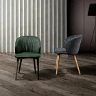 Karrige e dhomës së ngrënies me pëlhurë elegante dhe moderne - Reginaldo Viadurini